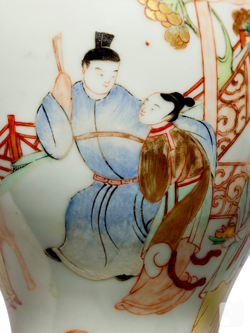 VASE BALUSTRE EN PORCELAINE DE LA FAMILLE ROSE  CHINE, DYNASTIE QING, XIXE SIÈCLE - 图4
